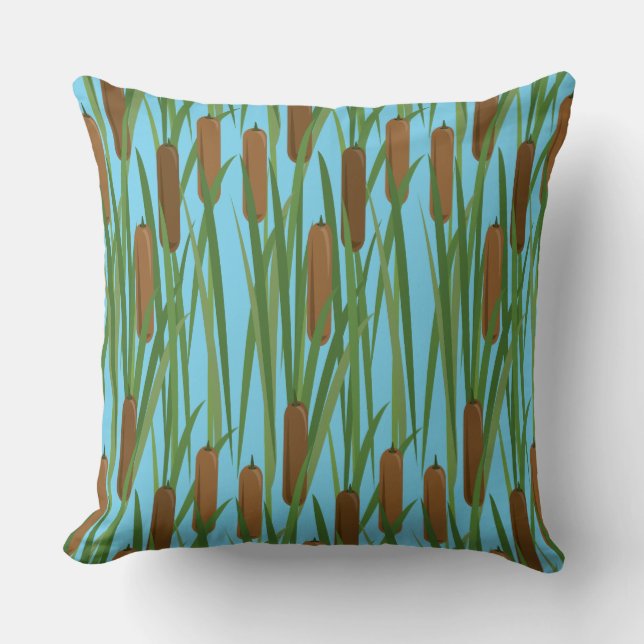 Cattails colour pattern cushion (Front)
