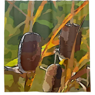 Cattails Shower Curtain