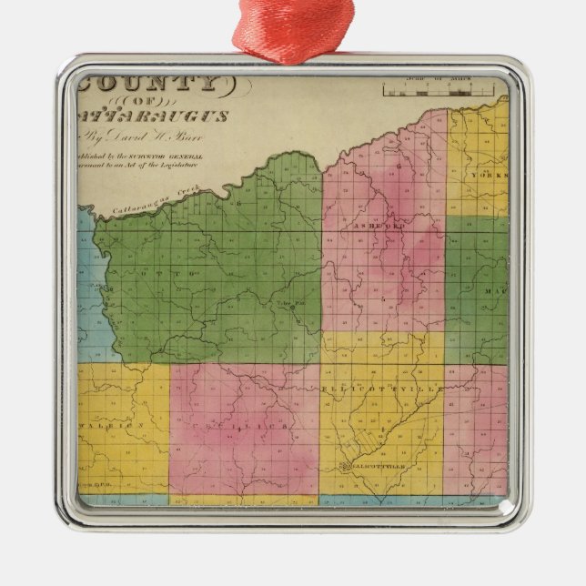 Cattaraugus County Metal Tree Decoration (Front)