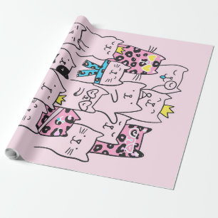 Cattitude Cute Cat, Funny Kitten Cat Lover Gift Wrapping Paper