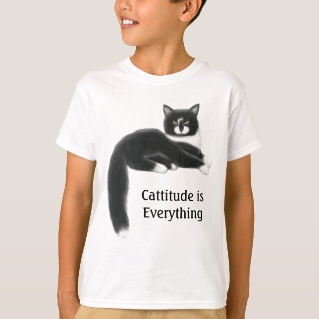 Cattitude is Everything Kids T-Shirt (Front)