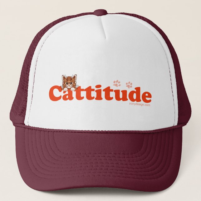 Cattitude Trucker Hat (Front)