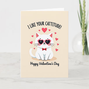 Cattitude Valentine Cat Card