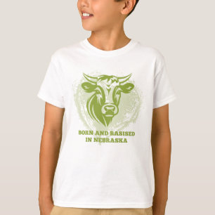 Cattle born and raised in Nebraska T-Shirt