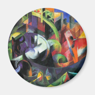 Cattle by Franz Marc, Vintage Abstract Fine Art Magnet