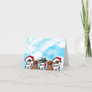 Cattle Christmas Holiday Card