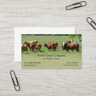 Cattle Dairy Farmer Business Card