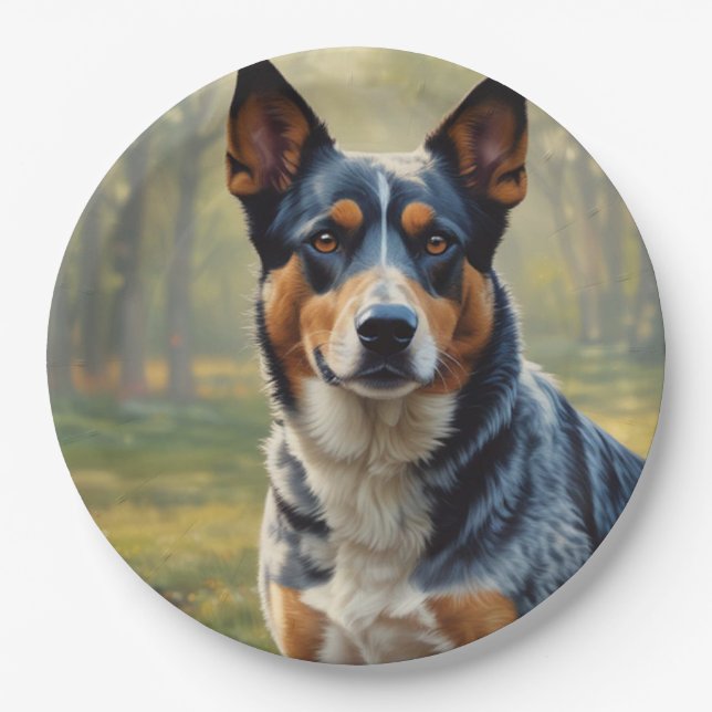 Cattle Dog Paper Plate (Front)