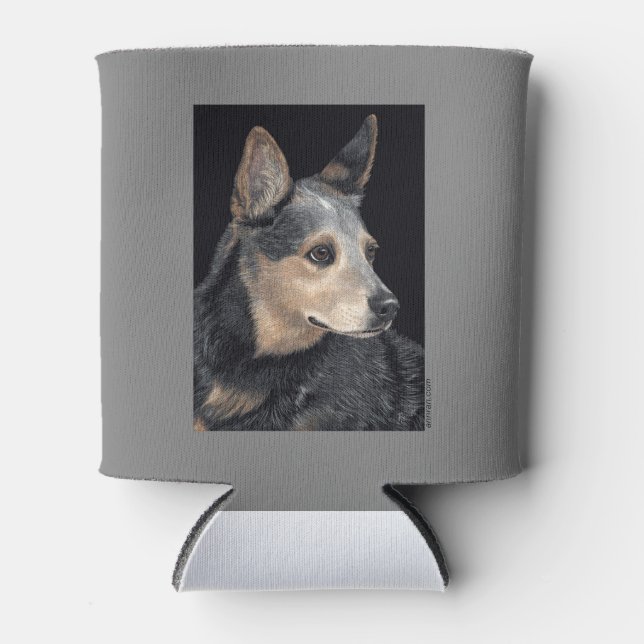 Cattle Dog - "Quigley" Can Cooler (Front)