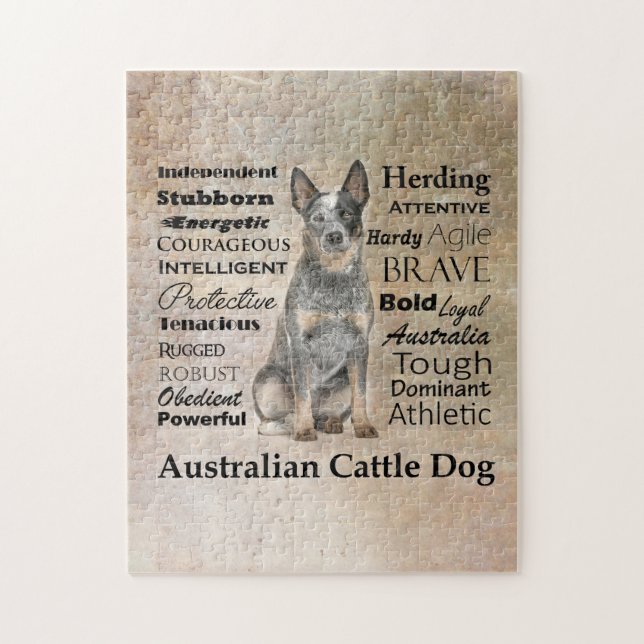 Cattle Dog Traits Jigsaw Puzzle (Vertical)