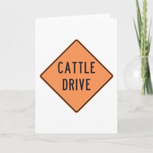 Cattle Drive Road Sign Card (Creator Uploaded)