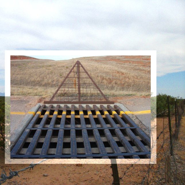 Cattle Grate Across Gravel Road. Wyoming, Western Postcard (Creator Uploaded)