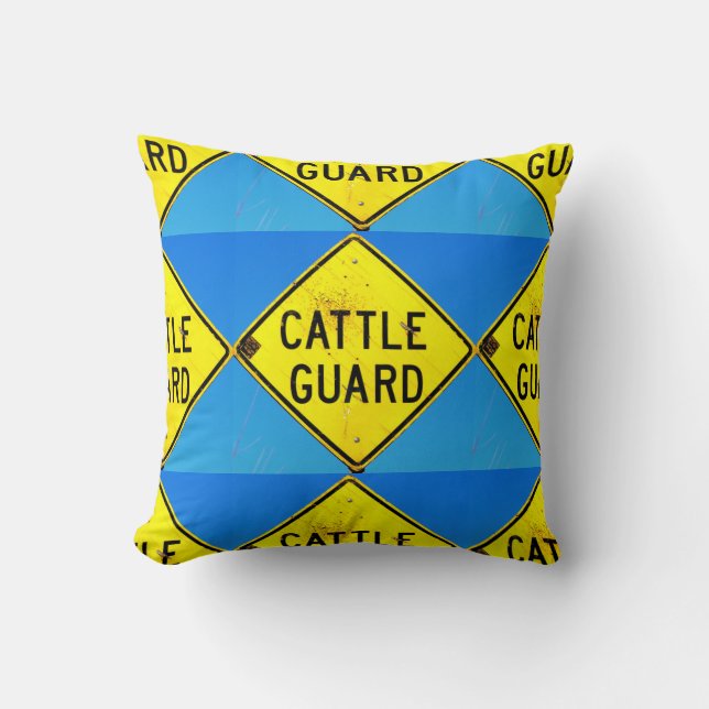 cattle guard ''bandaid'' pillow (Front)