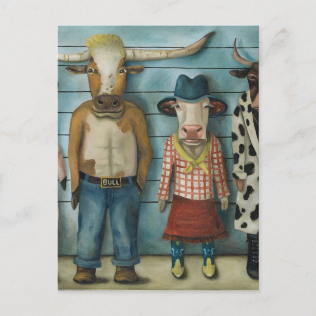 Cattle Line Up Postcard (Front)