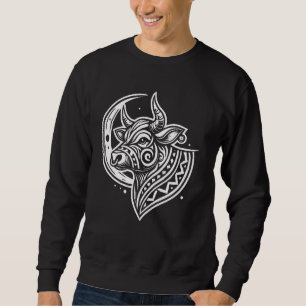Cattle Livestock Farmer - Farming Cow Moon Phases Sweatshirt