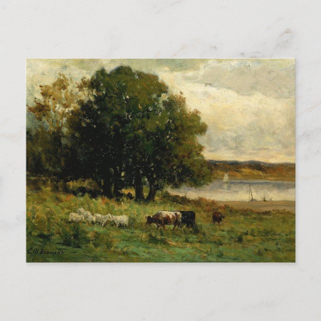 Cattle Near River - Edward Mitchell Bannister  Postcard (Front)