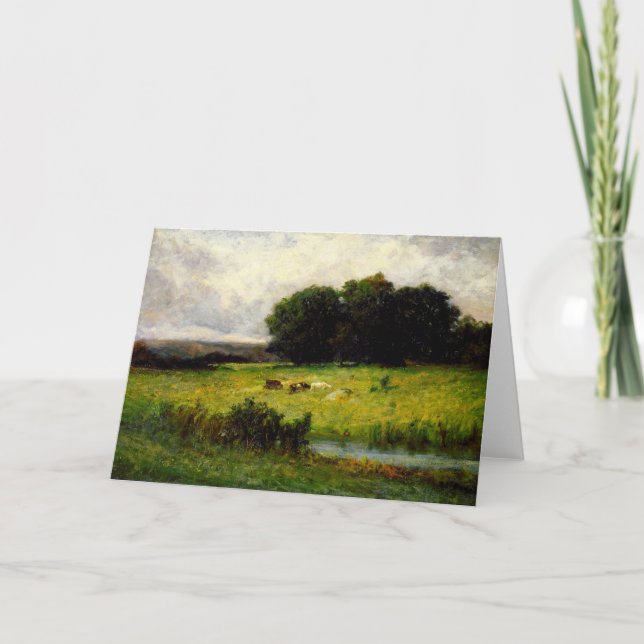 Cattle Near Stream - Edward Mitchell Bannister  Card (Front)