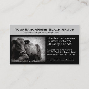 Cattle Ranch or Beef Related Business Cards