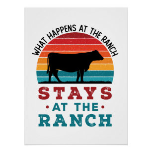 Cattle Rancher What Happens At The Ranch Poster