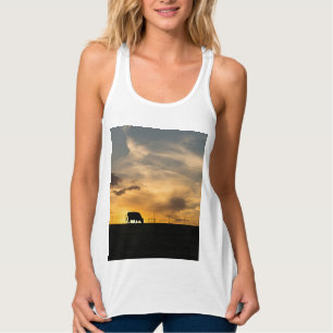 Cattle Sunset Silhouette Singlet