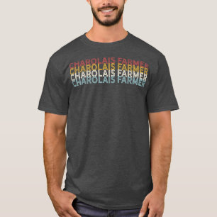 Cattle  Vintage Cow Charolais Farmer  T-Shirt
