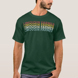 Cattle  Vintage Cow Limousin Farmer  T-Shirt