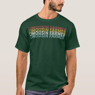 Cattle  Vintage Cow Limousin Farmer  T-Shirt