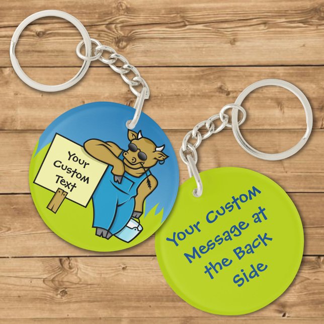 Cattle with Sign Keychain (Creator Uploaded)