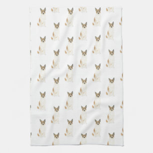 Cattledog Heeler (Red White) Tea Towel