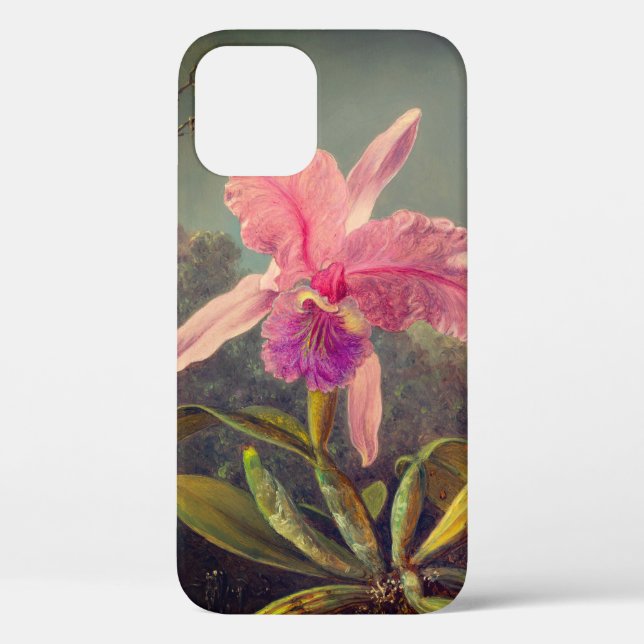 Cattleya Orchid and Three Hummingbirds Heade Case-Mate iPhone Case (Back)