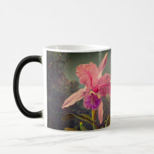 Cattleya Orchid and Three Hummingbirds Heade Magic Mug