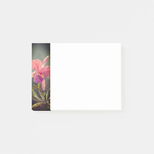 Cattleya Orchid and Three Hummingbirds Heade Post-it Notes (Front)