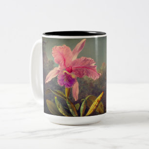 Cattleya Orchid and Three Hummingbirds Heade Two-Tone Coffee Mug