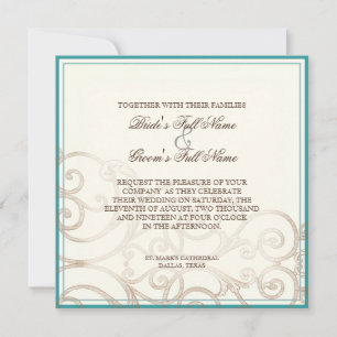 Cattleya Orchid blue - Wedding Invitation