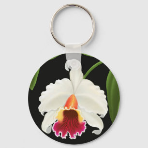 Cattleya Orchid Keychain
