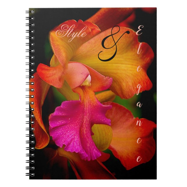 Cattleya Orchid Portrait Notebook (Front)