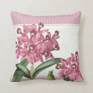 Cattleya Pink Orchid Cushion