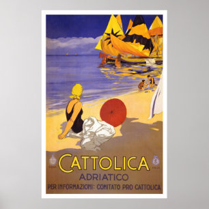 "Cattolica" Vintage Italian Travel Poster