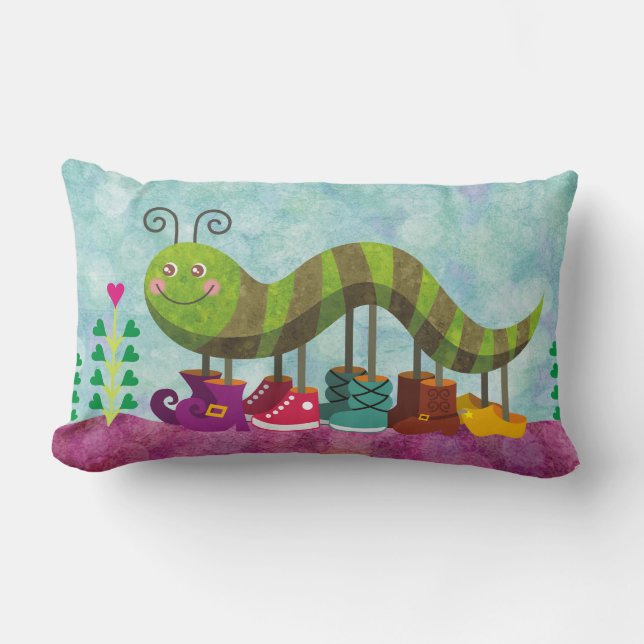 Catty Caterpillar American MoJo Pillow (Front)