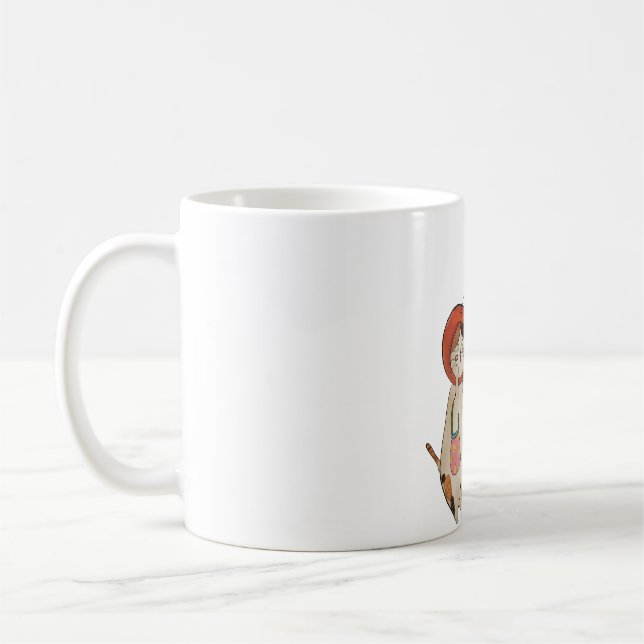 Catty Cherries Coffee Mug (Left)