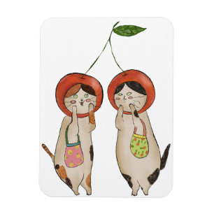 Catty Cherries Magnet