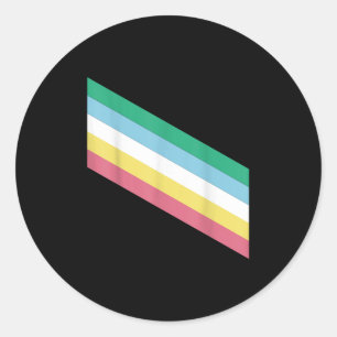 Catumet Lgbtq Pride Disability Pride Flag - Uni-ad Classic Round Sticker