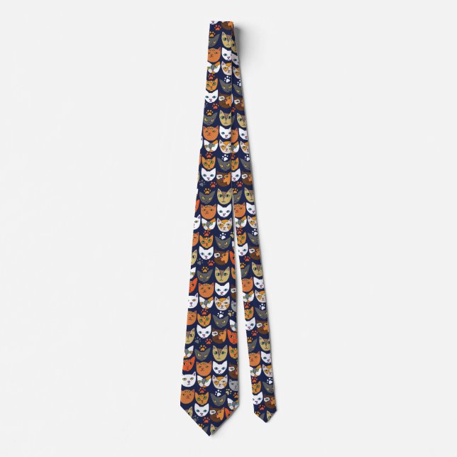 Caturday cat party tie (Front)