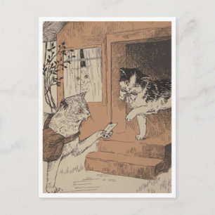 "Caturday Delivery"  Postcard