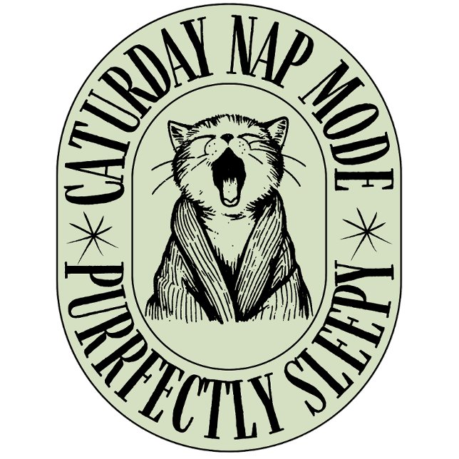 Caturday Nap Mode – Purrfectly Funny Cat T-shirt (Caturday Nap Mode)