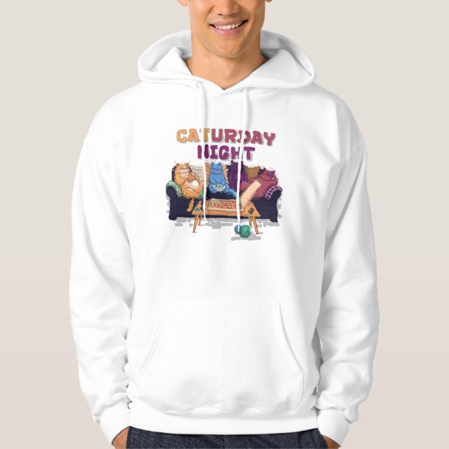 Caturday Night Hoodie (Front)