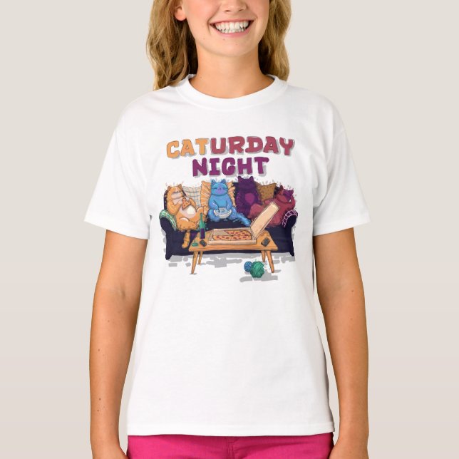 Caturday Night T-Shirt (Front)