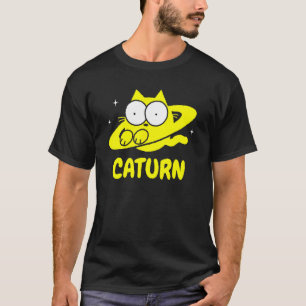 Caturn Cat Space Saturn Doodle T-Shirt
