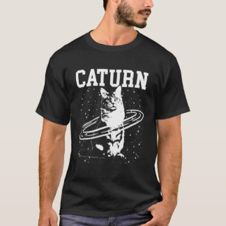 Caturn Saturn Space Cat For Christmas T-Shirt