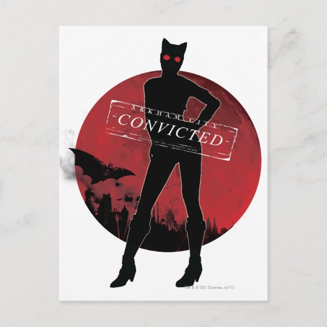 Catwoman Convicted White Postcard (Front)